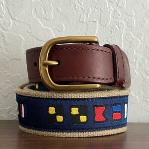 The Belted Cow Co. It's 5 O'Clock Somewhere Ribbon Club Belt Leather Mens 36